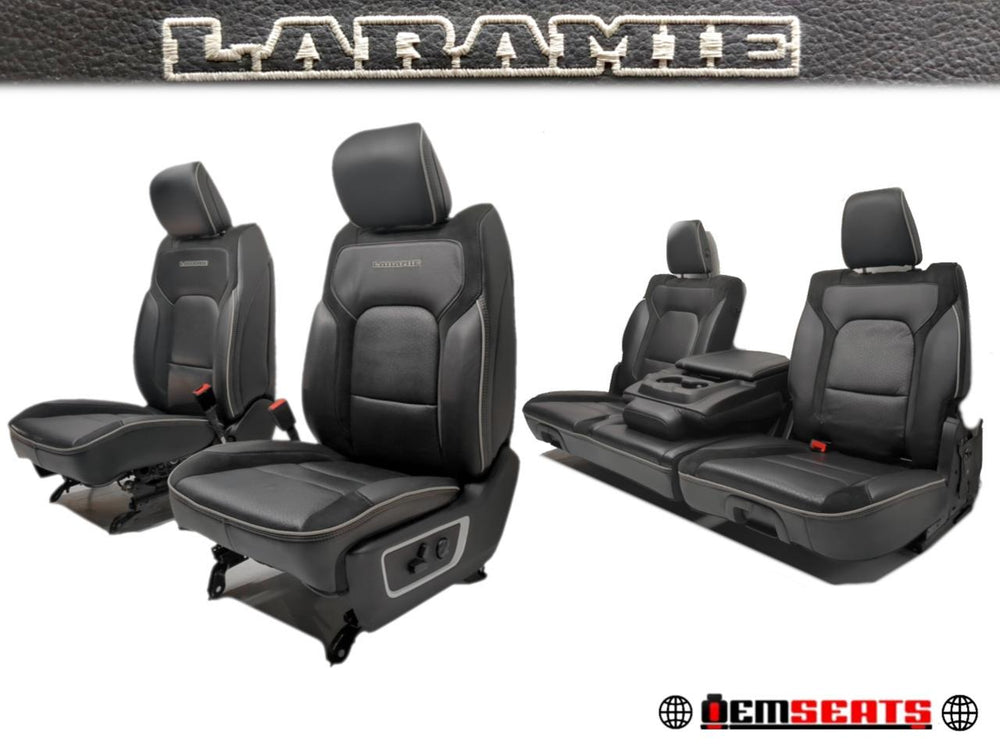 Dodge Ram Laramie 1500 Crew Oem Black Leather Front Seats 2019 2020 2021 2022 2023 | Picture # 21 | OEM Seats
