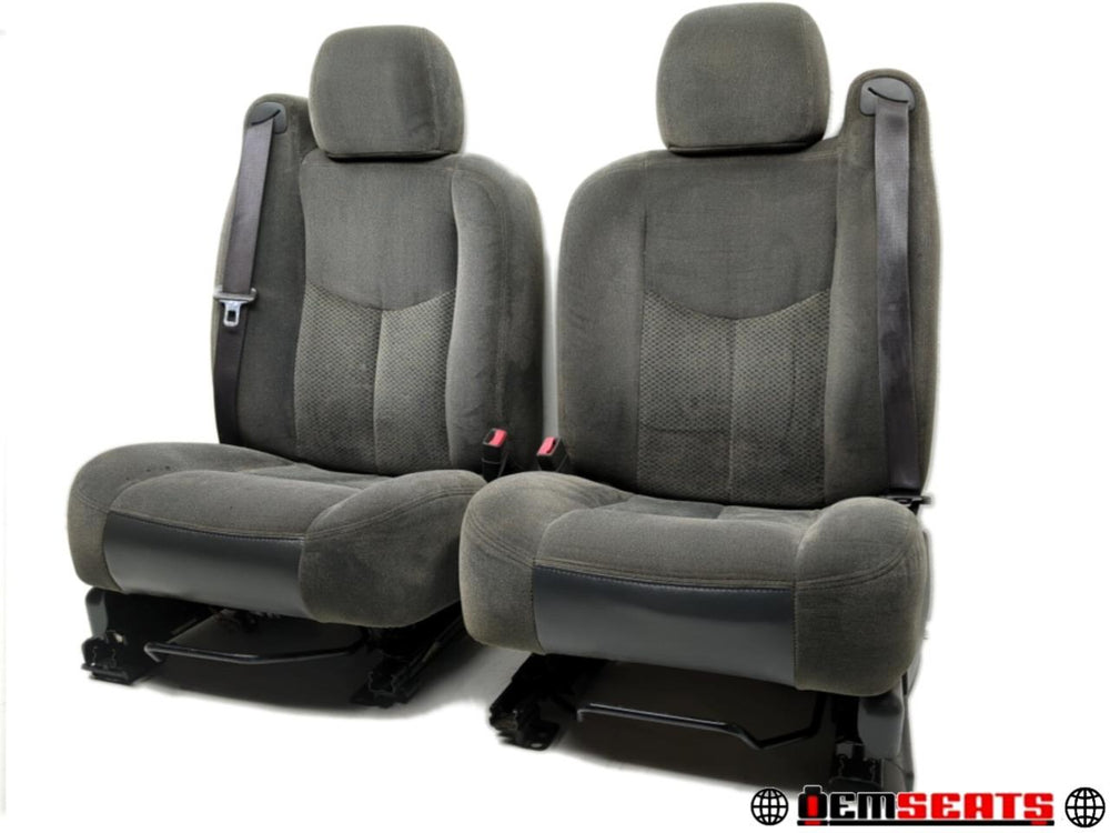 Gm Silverado Tahoe Suburban Charcoal Cloth Front Seats 2000 2003 2004 2005 2006 | Picture # 1 | OEM Seats