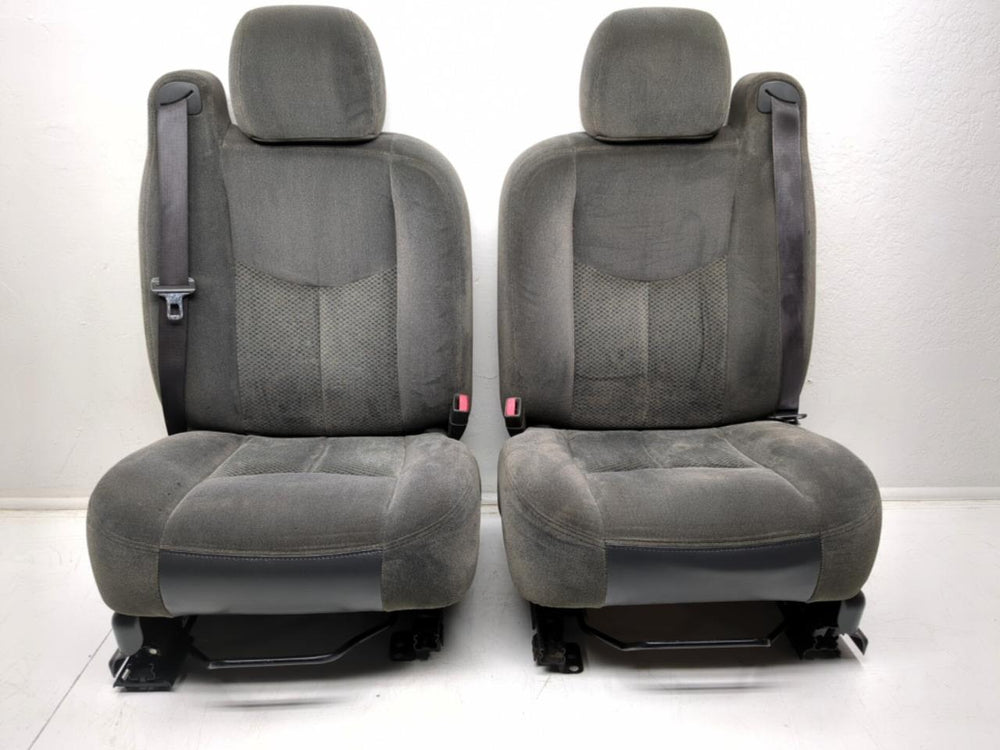 Gm Silverado Tahoe Suburban Charcoal Cloth Front Seats 2000 2003 2004 2005 2006 | Picture # 15 | OEM Seats