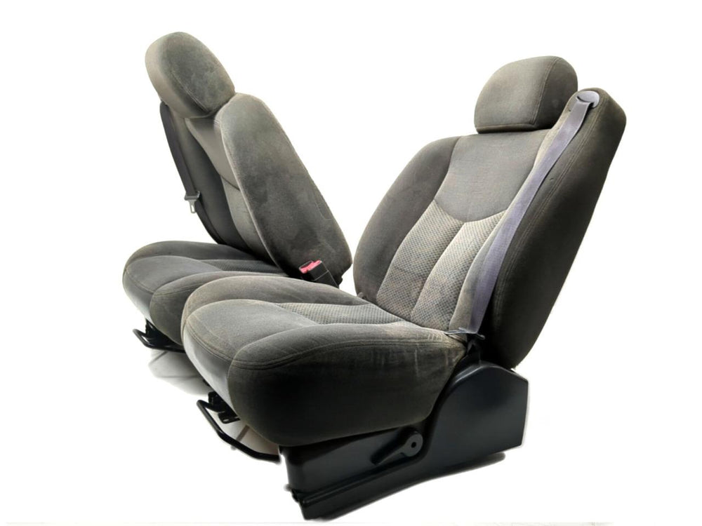 Gm Silverado Tahoe Suburban Charcoal Cloth Front Seats 2000 2003 2004 2005 2006 | Picture # 14 | OEM Seats