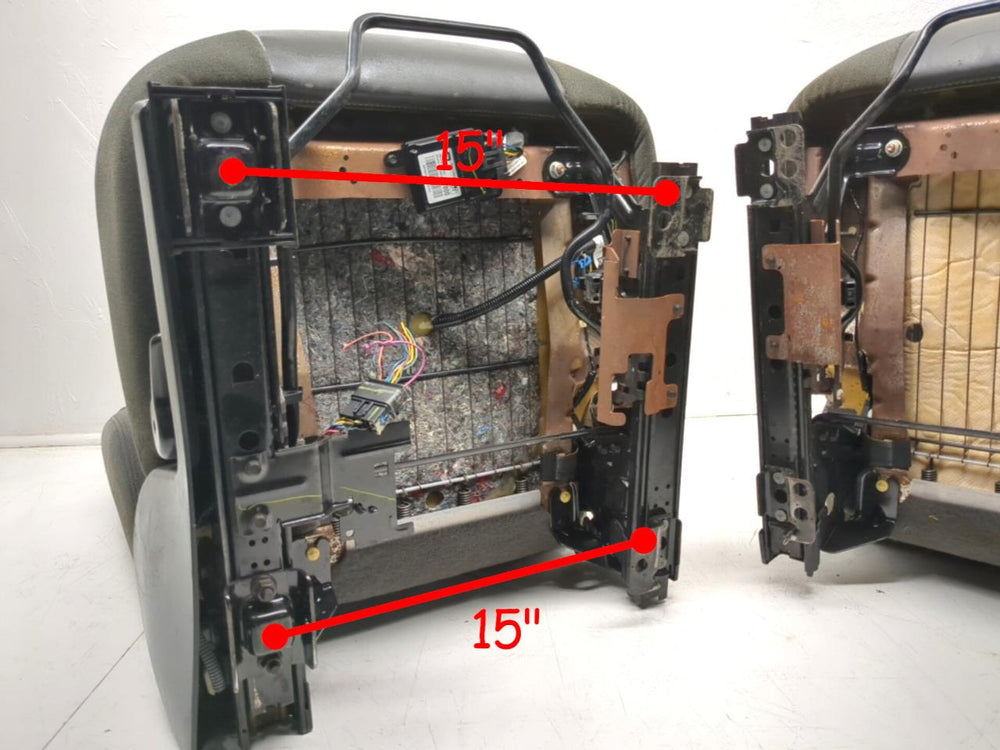 Gm Silverado Tahoe Suburban Charcoal Cloth Front Seats 2000 2003 2004 2005 2006 | Picture # 19 | OEM Seats