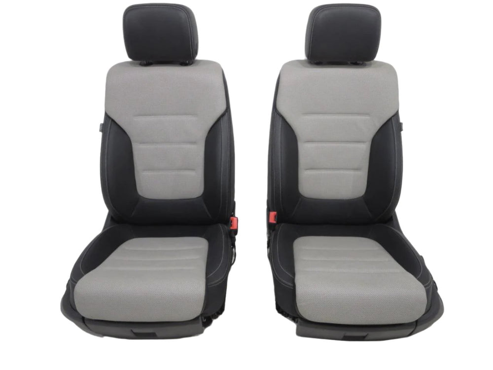 2011 - 2017 VW Touareg Seats, Black & Gray Leathertte, #3753r | Picture # 1 | OEM Seats