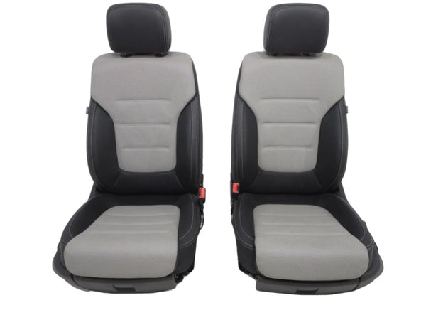 2011 - 2017 VW Touareg Seats, Black Gray Leathertte, #3753r