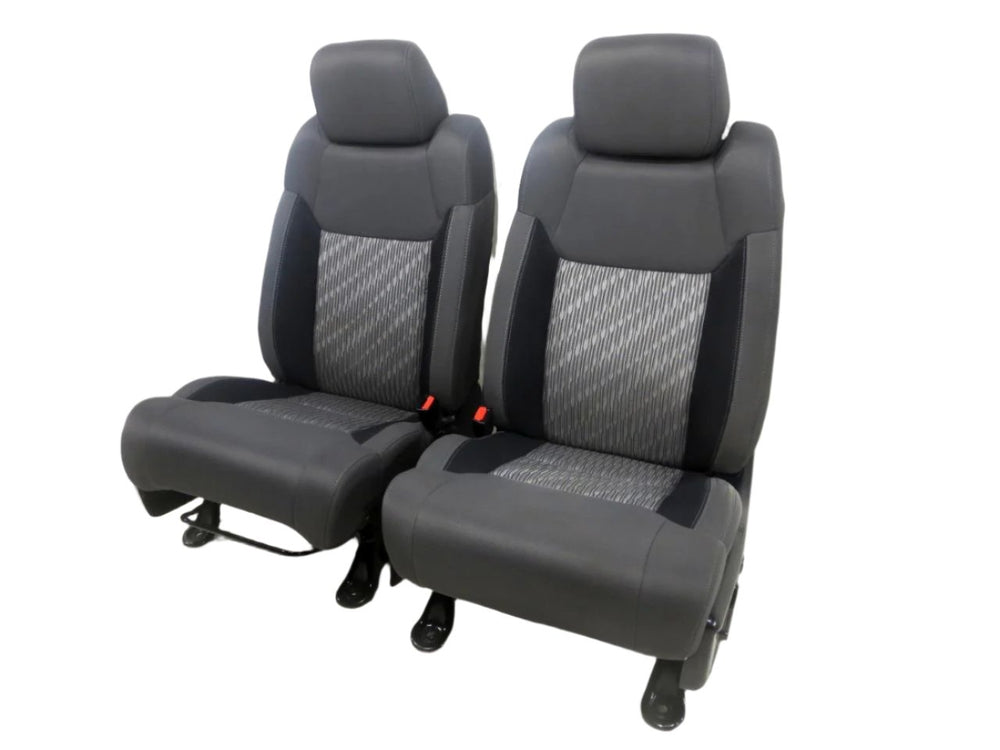 2014 - 2021 Toyota Tundra Front Seats w/ Power Driver, Gray Cloth #575r | Picture # 1 | OEM Seats
