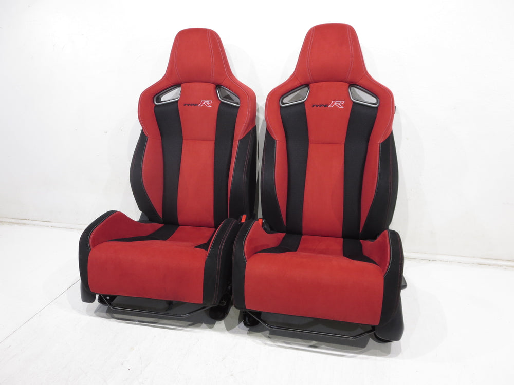 Honda Civic FK8 Type R OEM Red Black Suede Seats 2016 2017 2018 2019 2020 2021 | Picture # 24 | OEM Seats