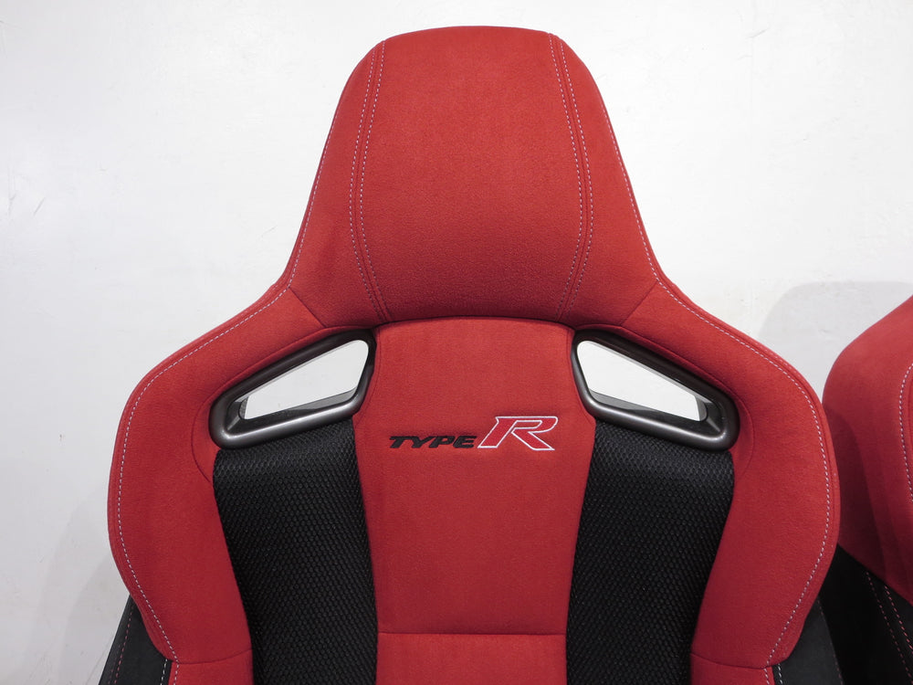 Honda Civic FK8 Type R OEM Red Black Suede Seats 2016 2017 2018 2019 2020 2021 | Picture # 3 | OEM Seats