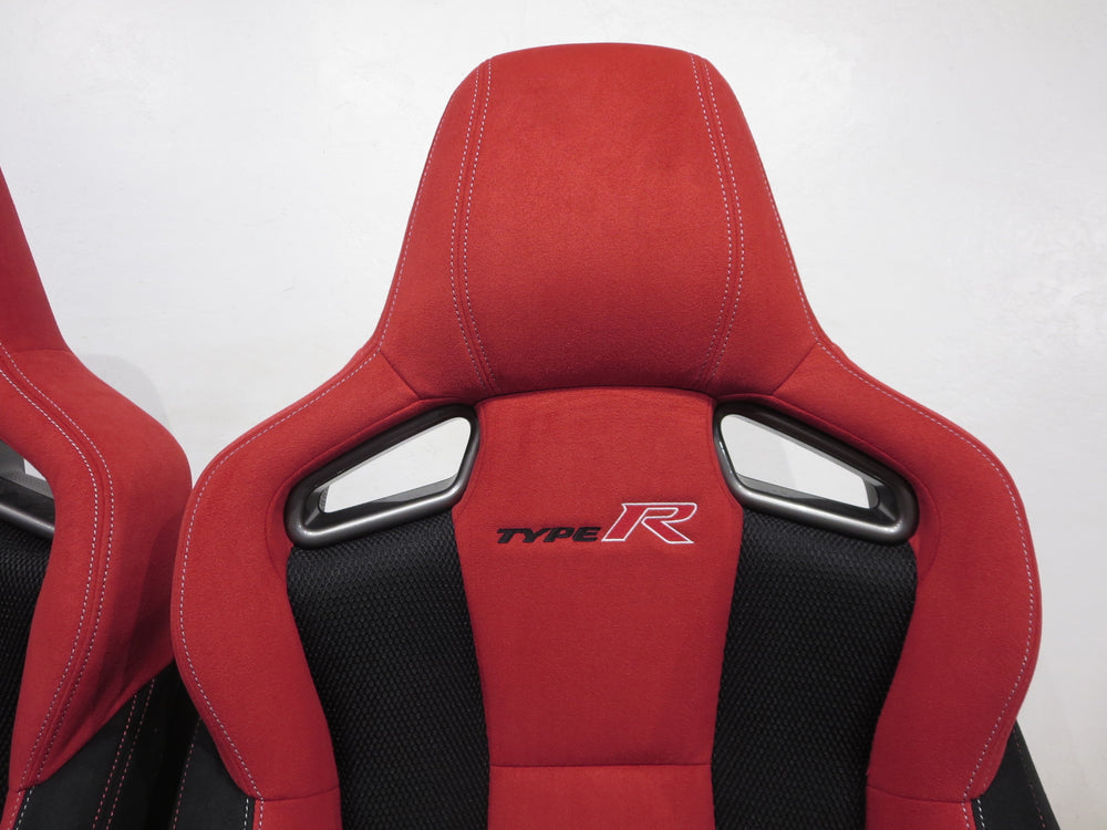 Honda Civic FK8 Type R OEM Red Black Suede Seats 2016 2017 2018 2019 2020 2021 | Picture # 4 | OEM Seats