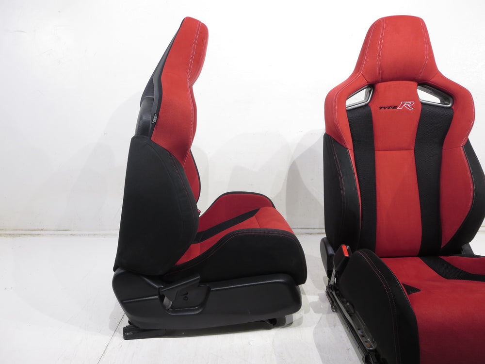 Honda Civic FK8 Type R OEM Red Black Suede Seats 2016 2017 2018 2019 2020 2021 | Picture # 12 | OEM Seats
