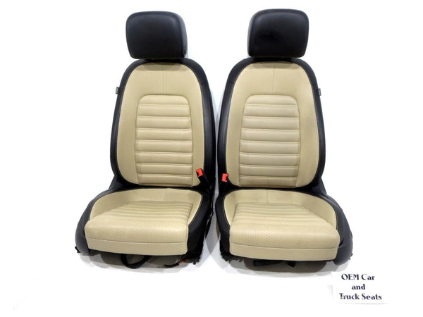 Vw Volkswagen Cc Two-tone V-tex Leatherette Seats 2008 2009 2010 2011 2012 2013 2014 2015