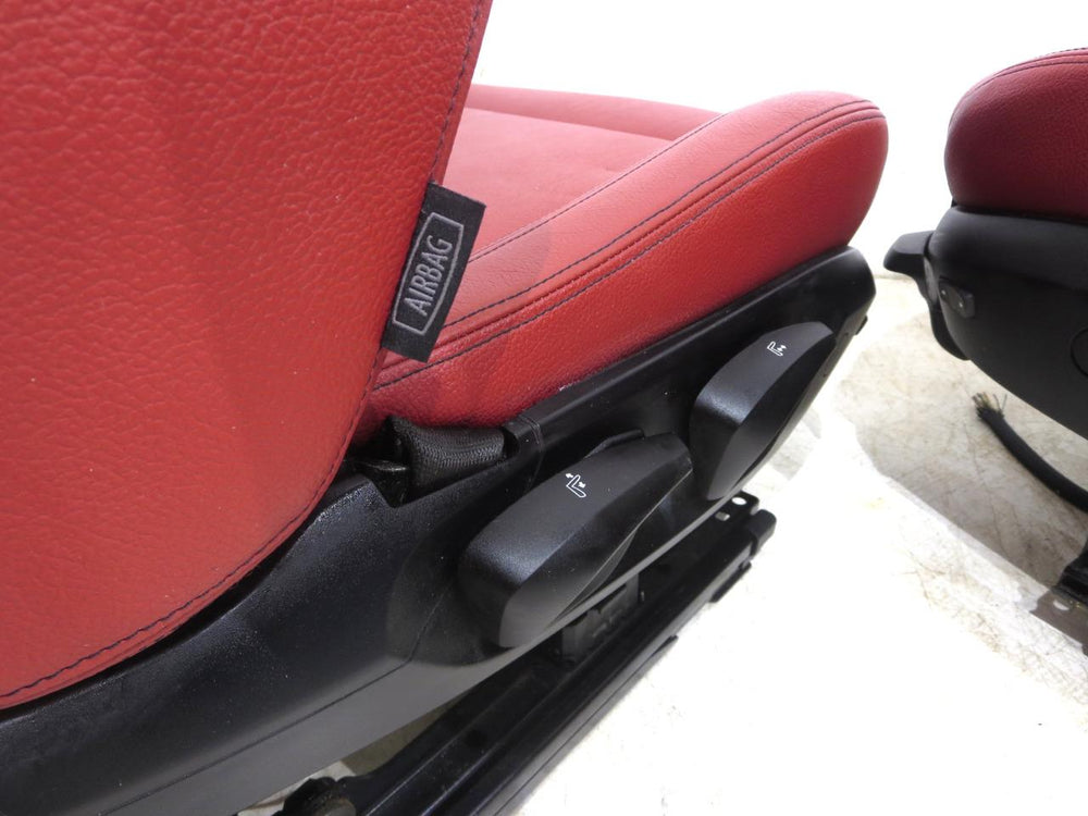 Bmw X1 Oem Coral Red Nevada Leather Sport Front Seats 2013 2014 2015 | Picture # 13 | OEM Seats