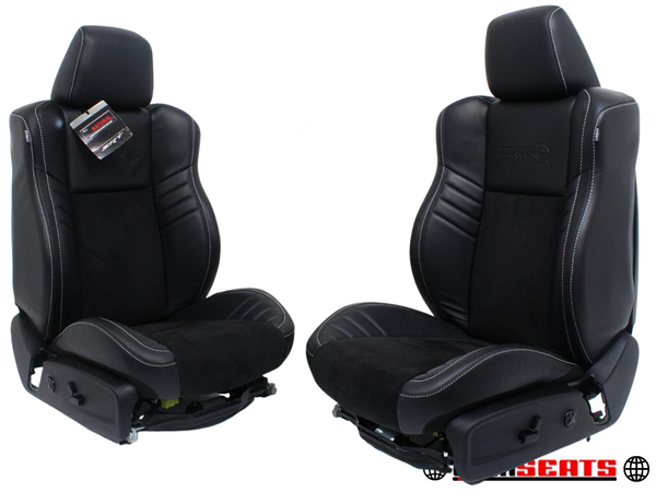 Dodge Charger Srt Hellcat Black Leather Oem Front Seats 2011 - 2020